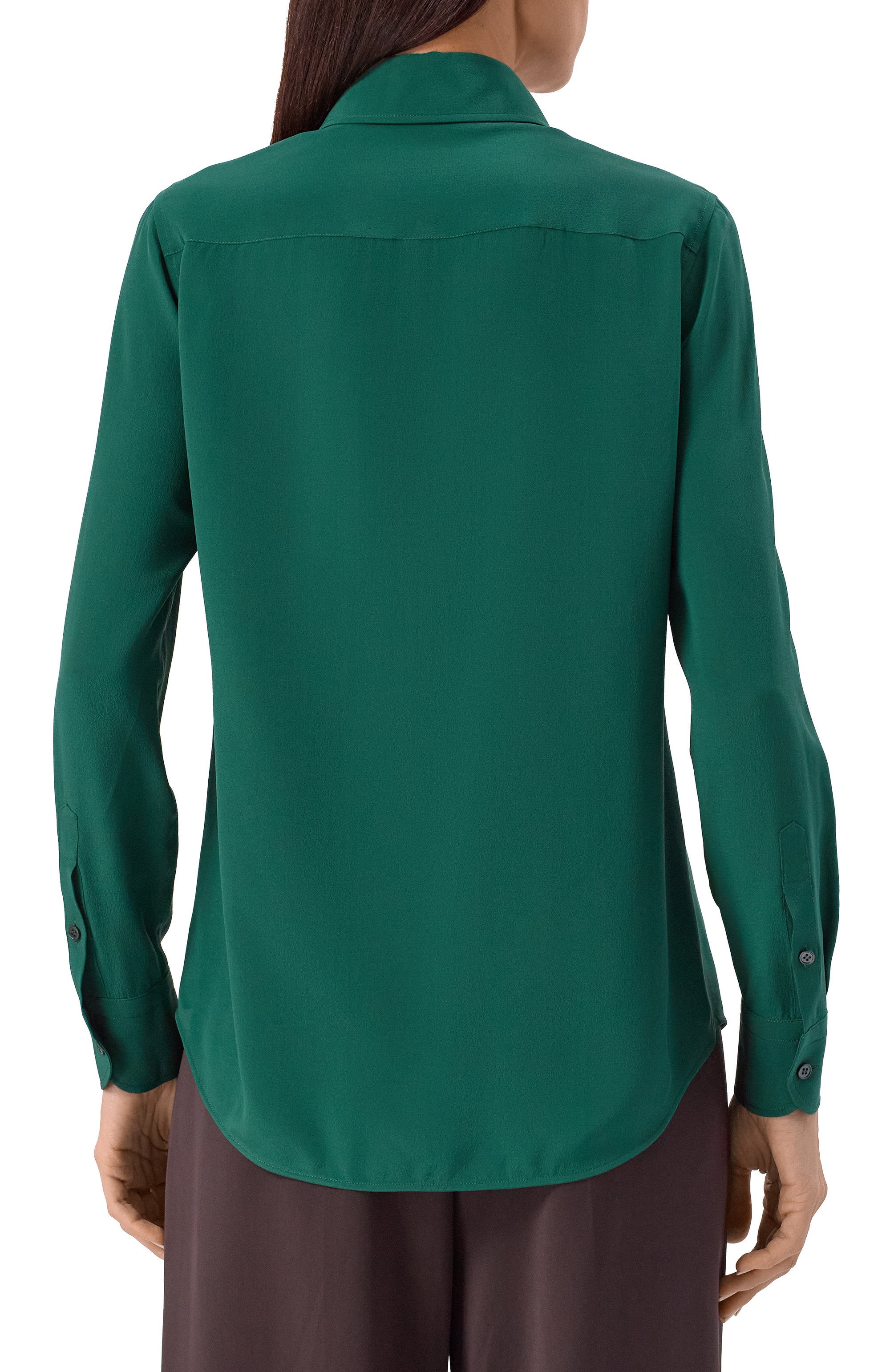 Шелковая рубашка MVST зеленого цвета по цене 94850 руб., арт. M25.1PW.B004/SILK, фото 4 Шелковая рубашка MVST, арт. M25.1PW.B004/SILK, фото 4