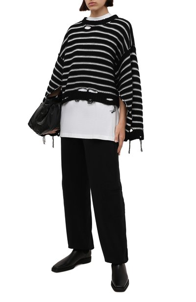 Свитер из хлопка и льна MM6, арт. S52GP0109/S17936, фото 2