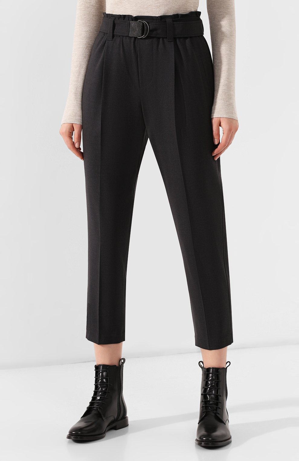 Брюки с поясом BRUNELLO CUCINELLI, арт. MPW07P7029, фото 3
