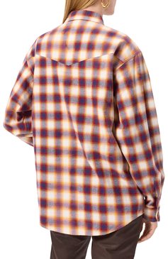 Женская хлопковая рубашка ISABEL MARANT ETOILE разноцветного цвета, арт. 24ACH0175FA-B3I01E/B3I01E | Фото 4 (Длина (для топов): Удлиненные; Рукава: Длинные; Материал внешний: Хлопок; Принт: С принтом, Клетка; Женское Кросс-КТ: Рубашка-одежда; Стили: Кэжуэл; Автоматизация ТО: Проставлено; Автоматизация состава: Проставлено)