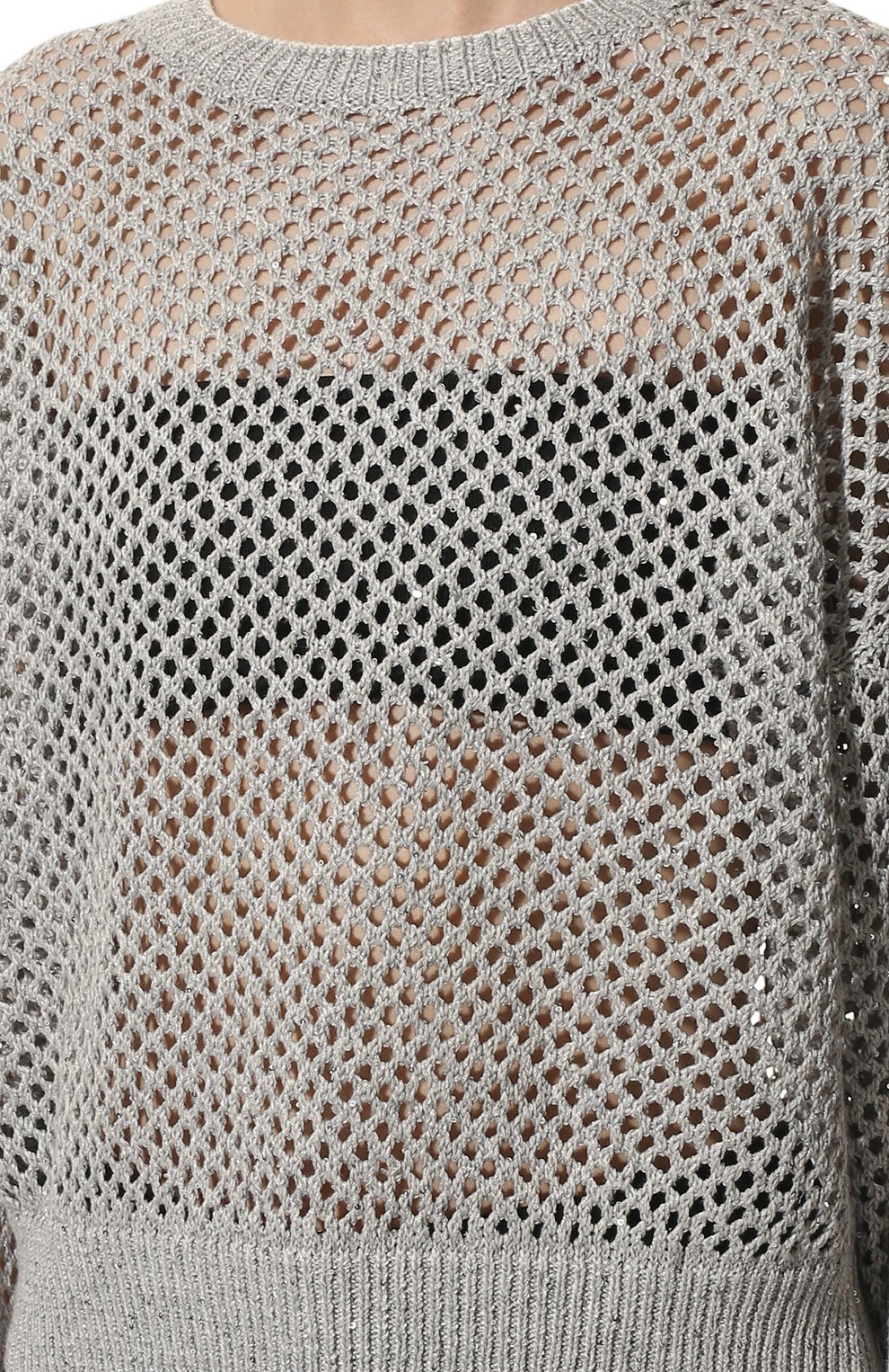 Свитер изо льна и хлопка BRUNELLO CUCINELLI, арт. 221MAJ585210, фото 5