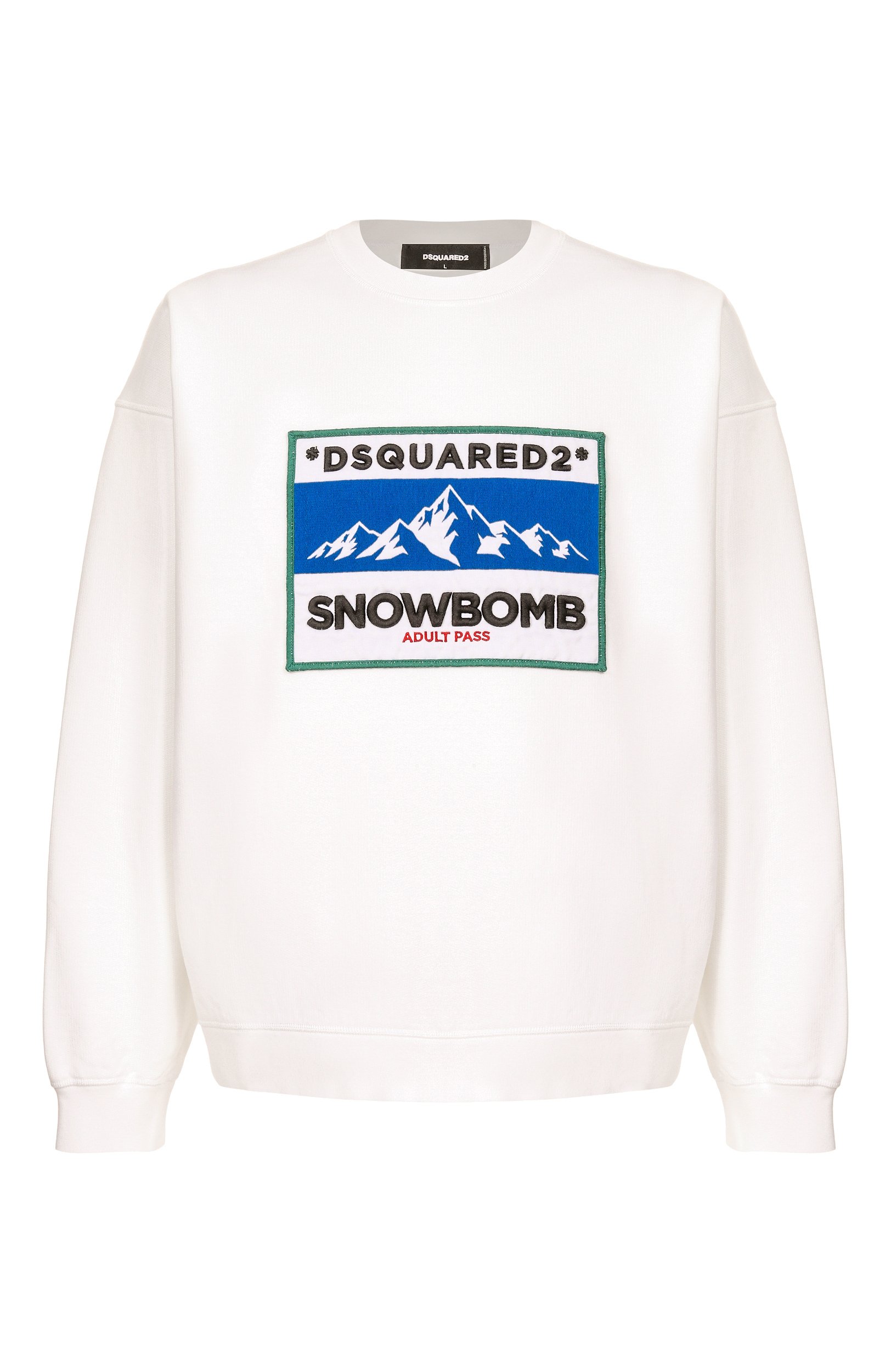 Хлопковый свитшот DSQUARED2 белого цвета по цене 54450 руб., арт. S71GU0789/D25029, фото 1 Хлопковый свитшот DSQUARED2, арт. S71GU0789/D25029, фото 1