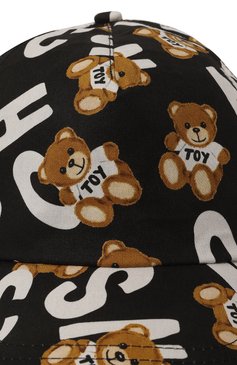 Детская хлопковая бейсболка MOSCHINO черного цвета, арт. H0X01N/L0B10/54 | Фото 3 (Материал: Текстиль, Хлопок; Тематический товар: Teddy Bear; Нос: Не проставлено; Материал сплава: Проставлено)