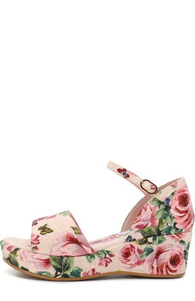Босоножки с принтом на танкетке DOLCE & GABBANA, арт. D10354/A6518/29-36, фото 2