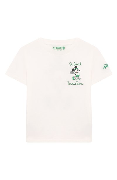 Хлопковая футболка MC2 SAINT BARTH белого цвета по цене 8710 руб., арт. STBK CAMER0N/01135G, фото 1 Хлопковая футболка MC2 SAINT BARTH, арт. STBK CAMER0N/01135G, фото 1