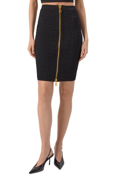 Юбка из вискозы BALMAIN, арт. FF0LC290/KJ14, фото 3