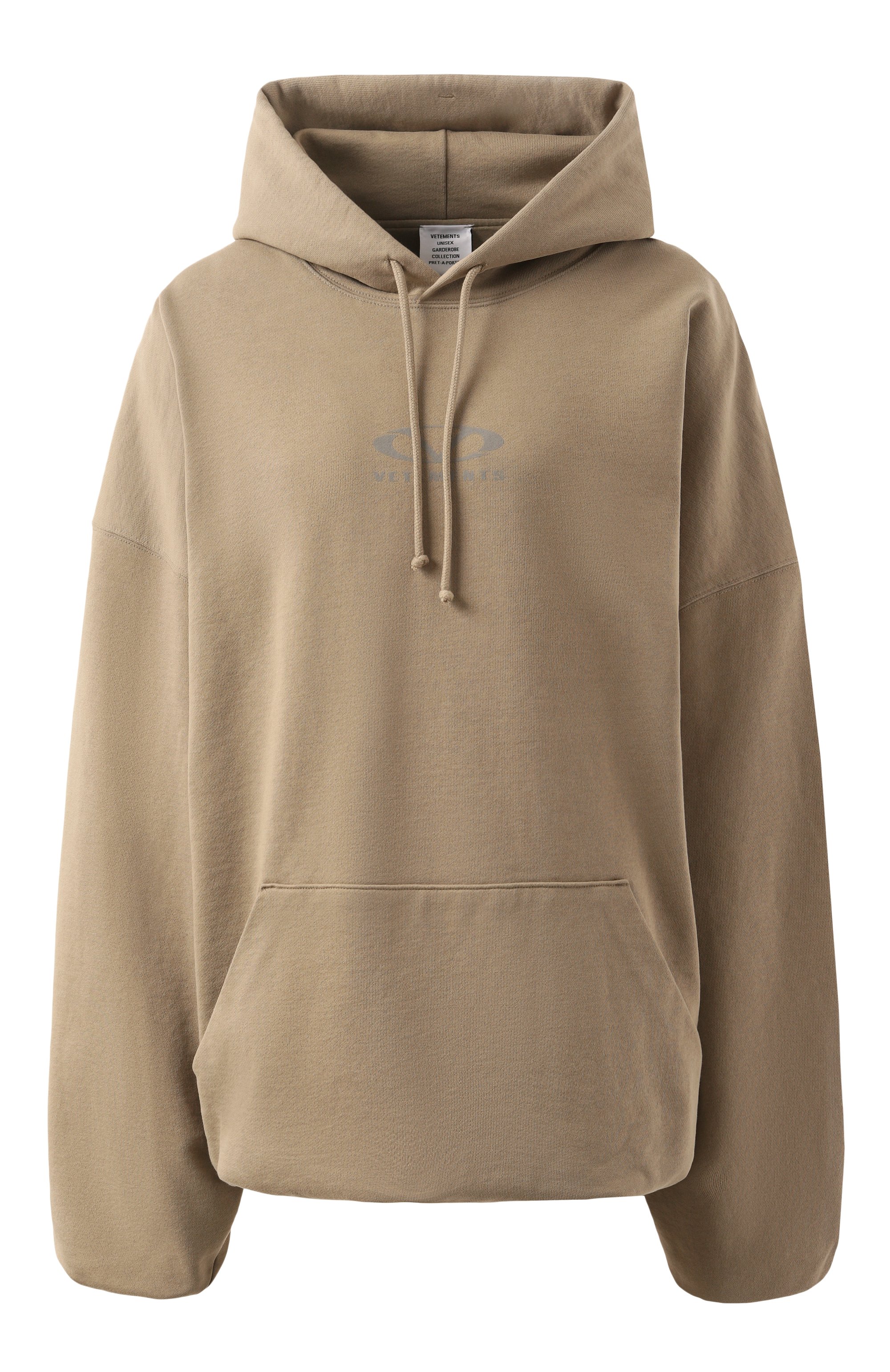 Хлопковое худи VETEMENTS хаки цвета по цене 91950 руб., арт. UA66HD600T, фото 1 Хлопковое худи VETEMENTS, арт. UA66HD600T, фото 1