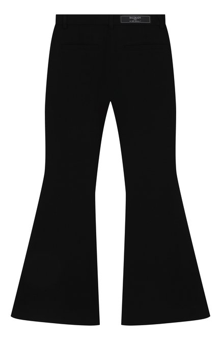 Детские брюки из вискозы BALMAIN черного цвета, арт. BW6A80 | Фото 2 (Нос: Не проставлено; Материал внешний: Вискоза; Материал сплава: Проставлено)
