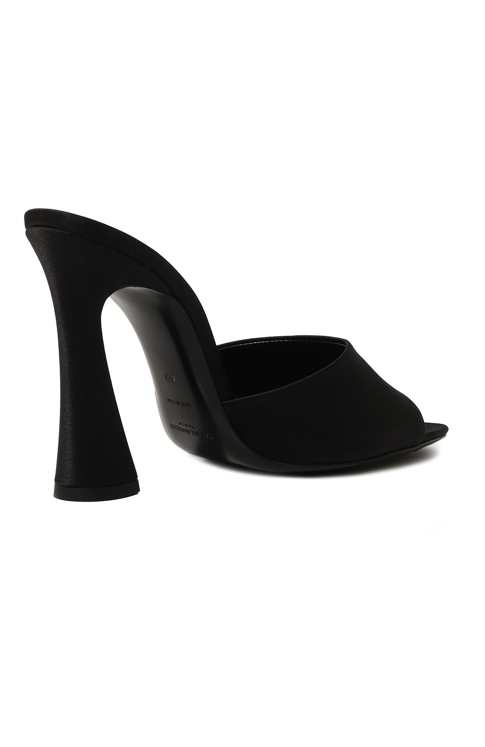 Текстильные мюли suite 105 SAINT LAURENT черного цвета по цене 99500 руб., арт. 731565/1UU00, фото 3 Текстильные мюли suite 105 SAINT LAURENT, арт. 731565/1UU00, фото 3