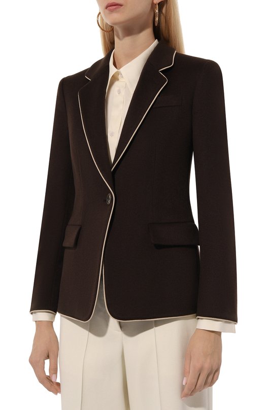 Кашемировый жакет Giorgio Armani 0SHGG0DS/T01H7 Коричневый  0SHGG0DS/T01H7 Фото 3