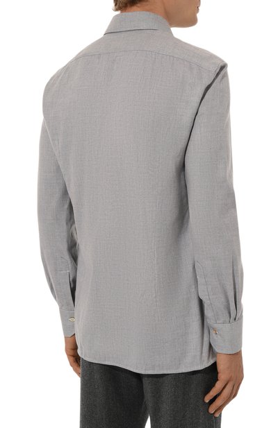 Рубашка из хлопка и лиоцелла KITON, арт. UMCNERH0902511, фото 4