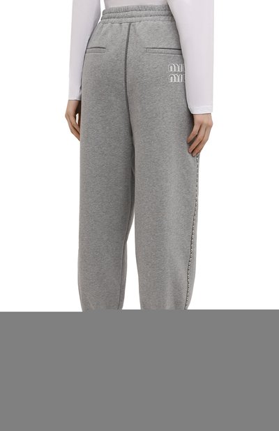 Хлопковые джоггеры MIU MIU, арт. MJP268-1Z9J-F0031, фото 4
