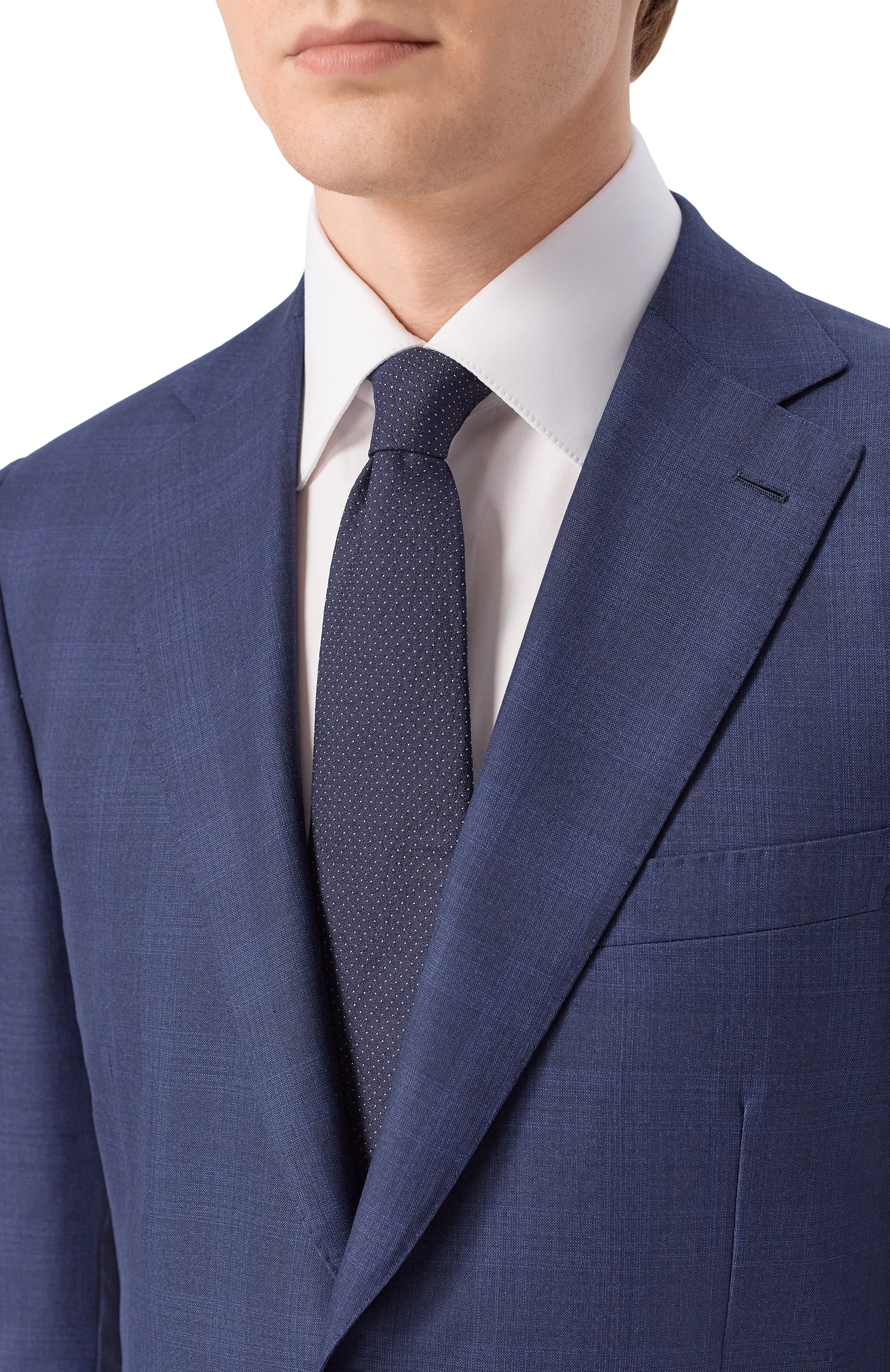 Шелковый галстук ZILLI темно-синего цвета по цене 38600 руб., арт. CRAV02M0600VJPP00, фото 2 Шелковый галстук ZILLI, арт. CRAV02M0600VJPP00, фото 2