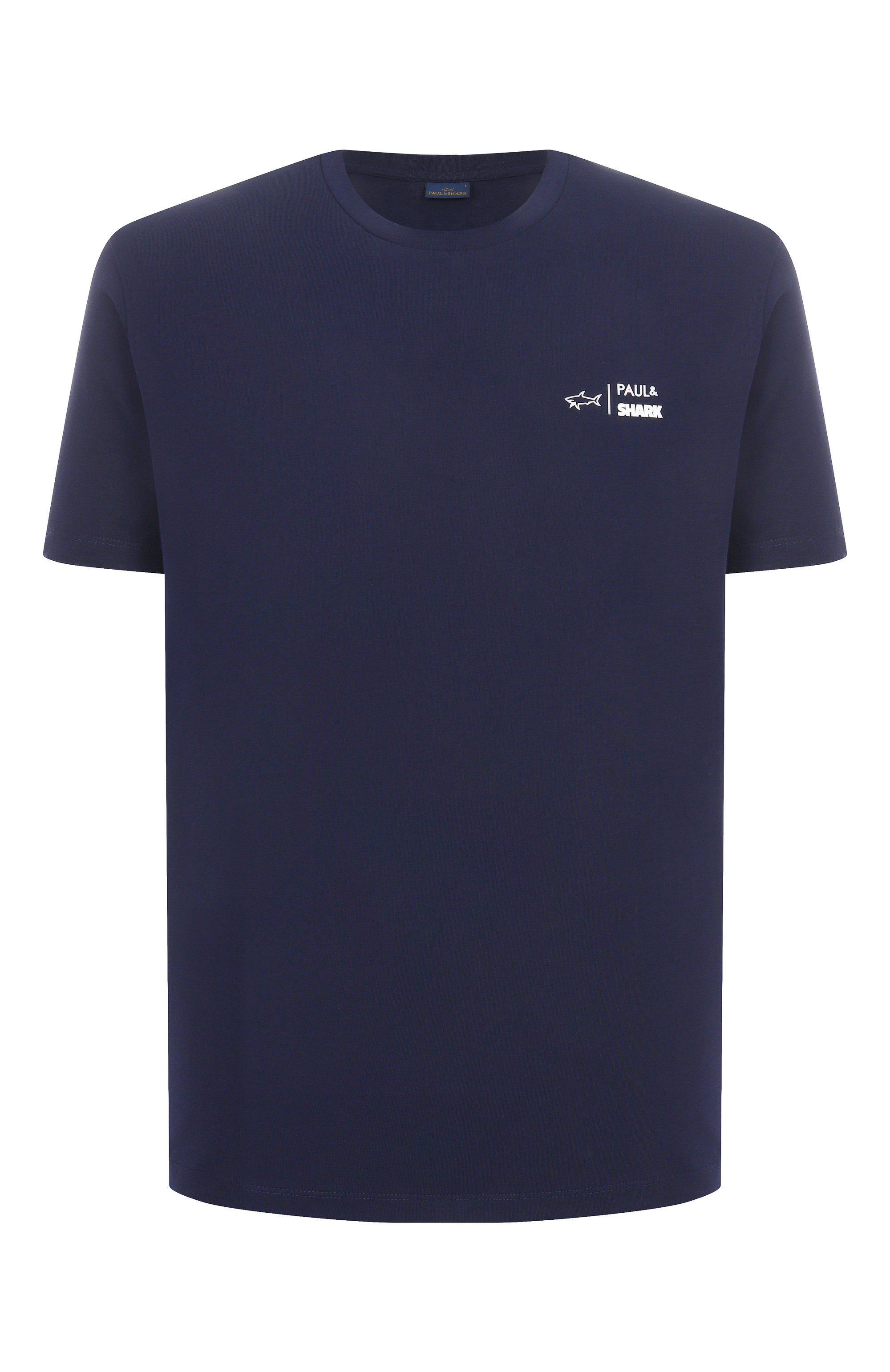 Хлопковая футболка PAUL&SHARK темно-синего цвета по цене 28650 руб., арт. 25411063/XXL, фото 1 Хлопковая футболка PAUL&SHARK, арт. 25411063/XXL, фото 1