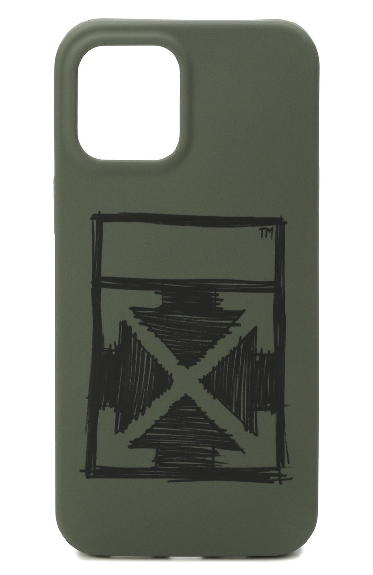 Чехол для iphone 12 pro max OFF-WHITE хаки цвета, арт. 0MPA027F21PLA002 | Фото 1 (Материал: Пластик; Региональные ограничения белый список (Axapta Mercury): Не проставлено; Нос: Не проставлено)