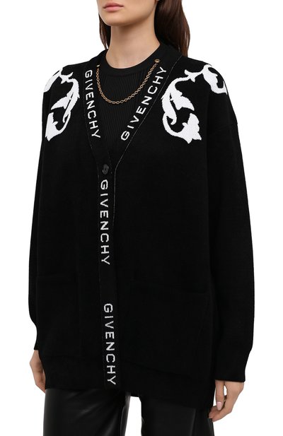 Кардиган GIVENCHY черного цвета по цене 129500 руб., арт. BW90B14Z7V, фото 4 Кардиган GIVENCHY, арт. BW90B14Z7V, фото 4