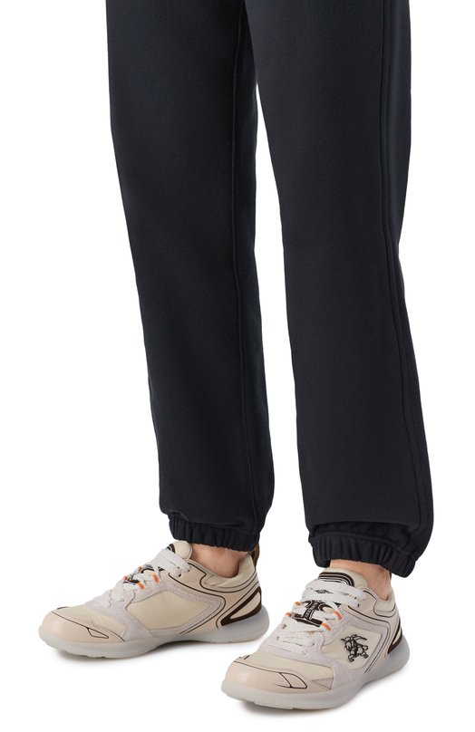 Комбинированные кроссовки Matrix Burberry 8119551 Бежевый  8119551 Фото 2