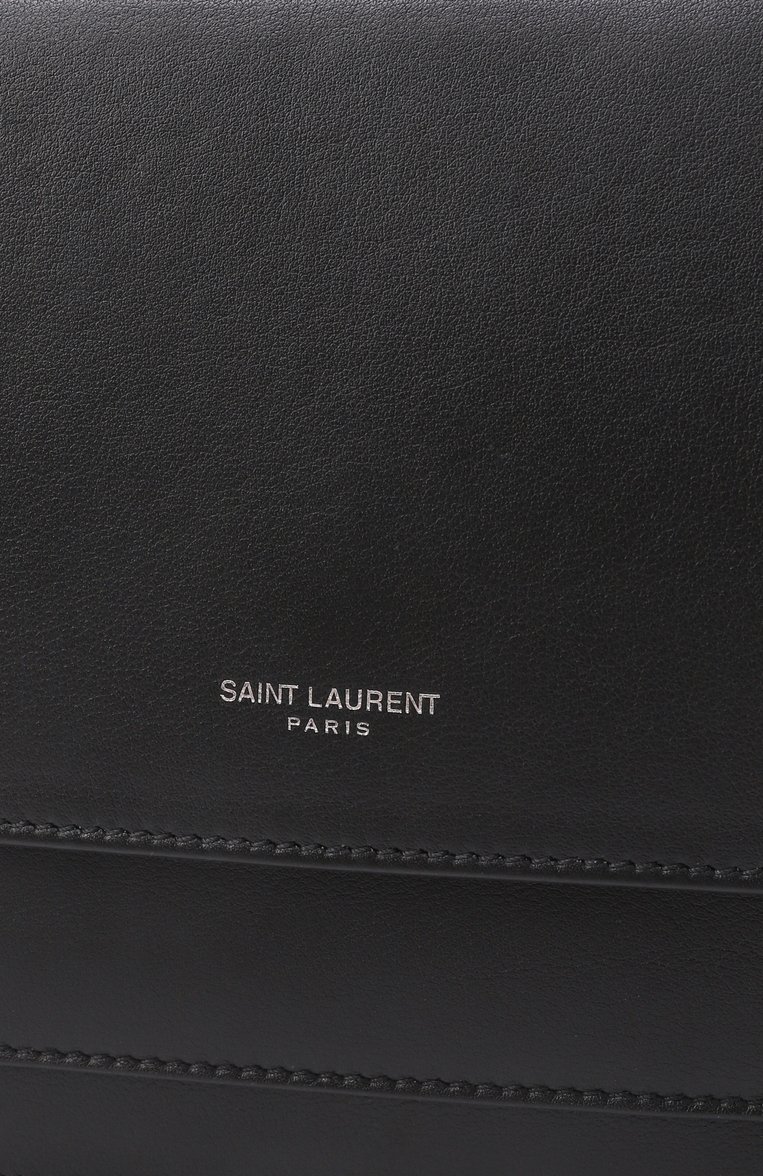 Мужская поясная сумка SAINT LAURENT черного цвета, арт. 823179/AAEMZ | Фото 3 (Размер: small; Материал: Натуральная кожа; Ремень/цепочка: На ремешке; Стили: Классический)