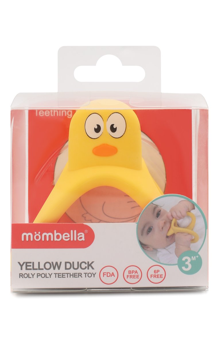 Детского прорезыватель MOMBELLA желтого цвета, арт. 8082 | Фото 1 (Игрушки: Малыши - прорезыватели; Нос: Не проставлено; Региональные ограничения белый список (Axapta Mercury): Не проставлено)