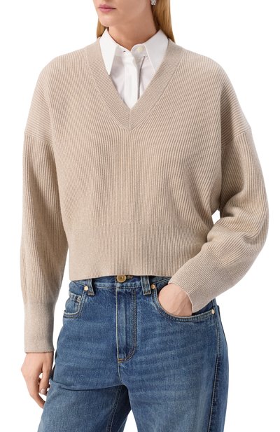 Свитер из кашемира и вискозы BRUNELLO CUCINELLI, арт. M1E224702, фото 3