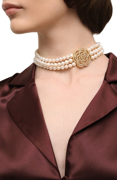 Колье golden camelia BLUEJAY разноцветного цвета по цене 30800 руб., арт. BJ - CMG, фото 2 Колье golden camelia BLUEJAY, арт. BJ - CMG, фото 2