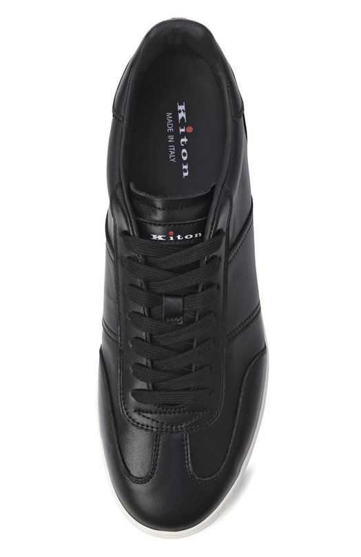 Кожаные кеды Kiton USSA396N01380 Чёрный  USSA396N01380 Фото 5