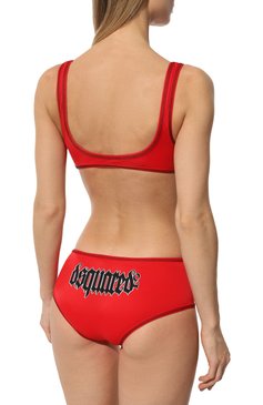 Женский плавки-бикини DSQUARED2 красного цвета, арт. D6B454780 | Фото 3 (Нос: Не проставлено; Материал внешний: Синтетический материал; Материал сплава: Проставлено; Женское Кросс-КТ: Раздельные купальники)