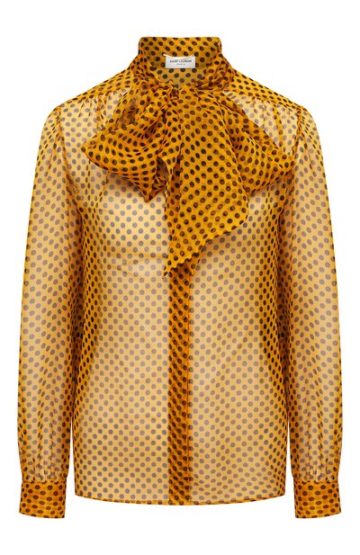 Шелковая блузка SAINT LAURENT, арт. 641458/Y7B86, фото 1