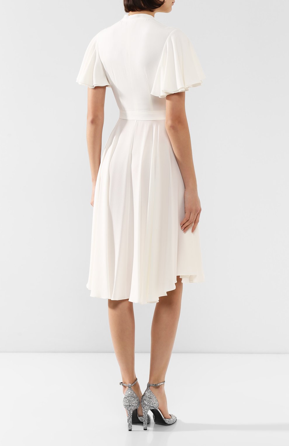 Шелковое платье ALEXANDER MCQUEEN, арт. 605280/QBAAF, фото 4