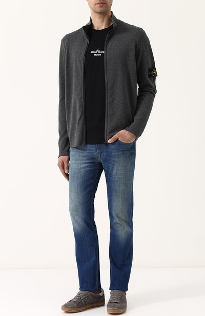 Джинсы прямого кроя с потертостями STONE ISLAND, арт. 6815J2ZN4, фото 2