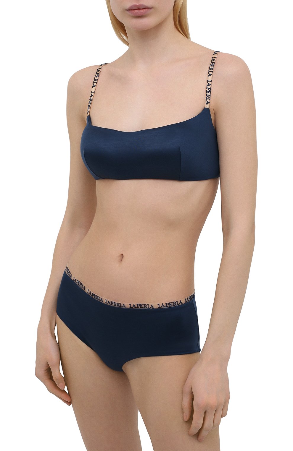 Трусы-шорты LA PERLA темно-синего цвета по цене 8510 руб., арт. 0043640, фото 2 Трусы-шорты LA PERLA, арт. 0043640, фото 2