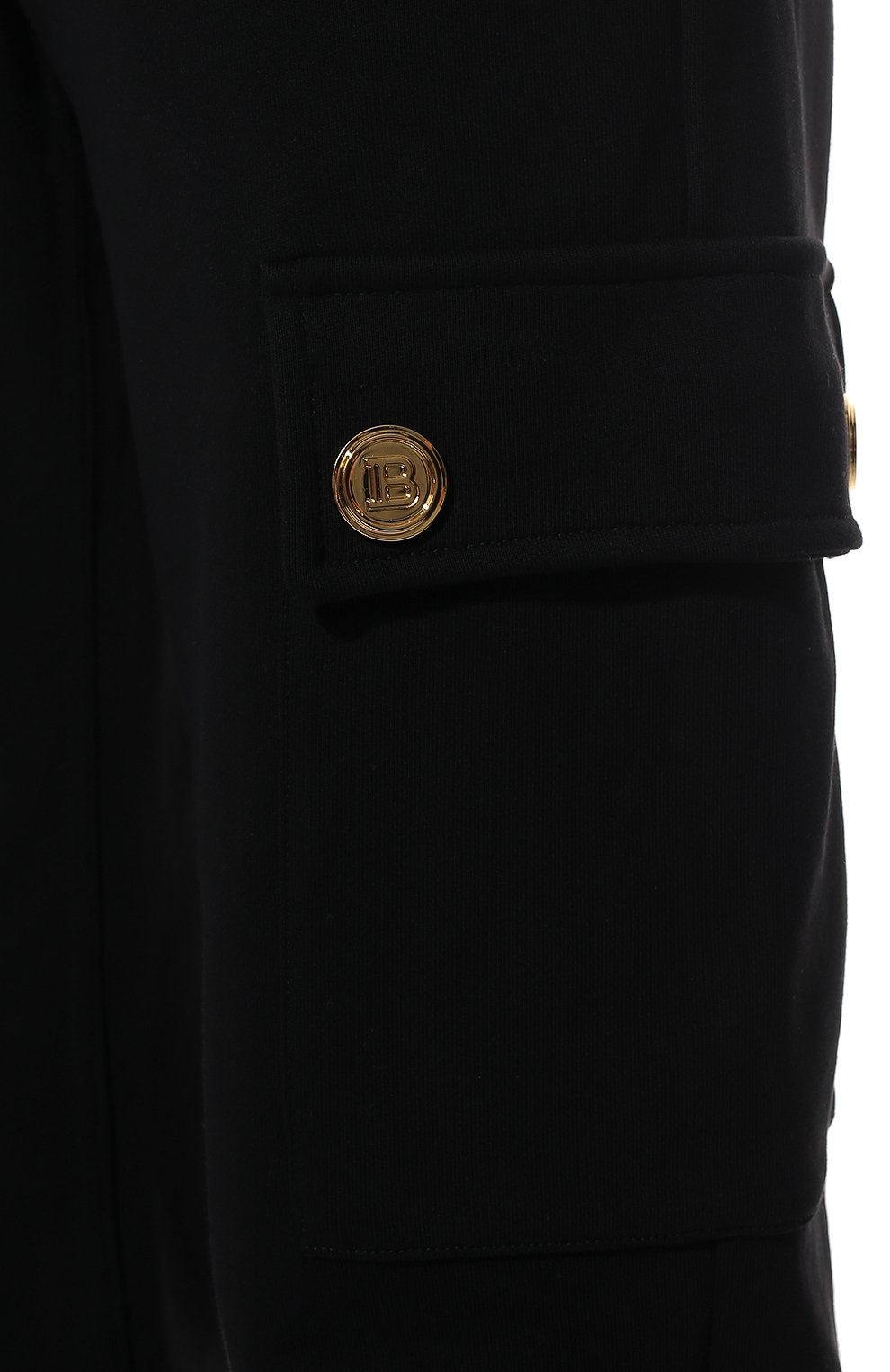 Хлопковые джоггеры BALMAIN черного цвета по цене 94750 руб., арт. XF10B055/JB13, фото 5 Хлопковые джоггеры BALMAIN, арт. XF10B055/JB13, фото 5
