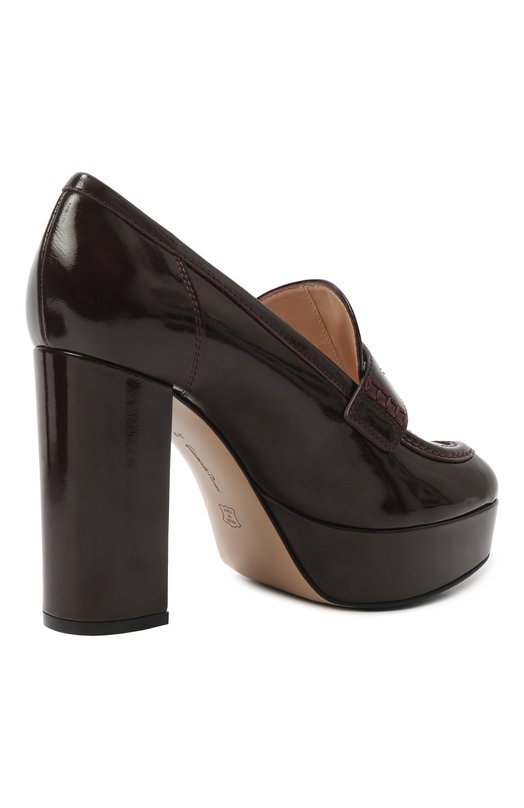 Кожаные туфли Hadden Gianvito Rossi G25356.70RIC.NUIB0UR Бордовый  G25356.70RIC.NUIB0UR Фото 5