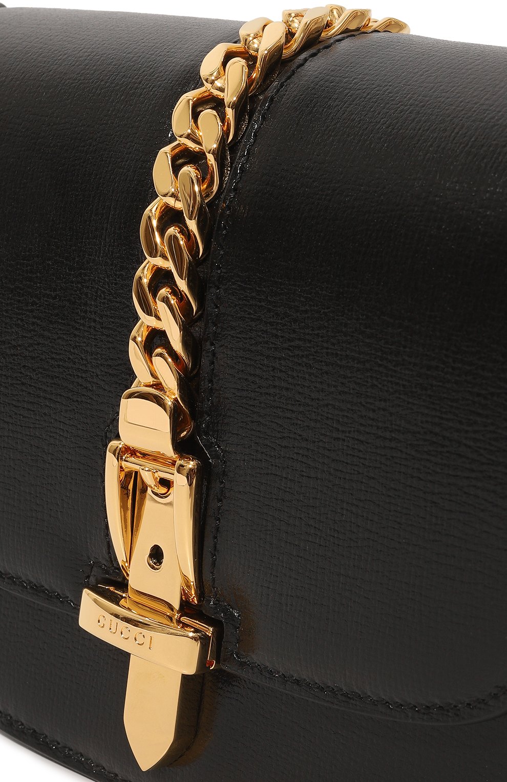 Сумка sylvie 1969 mini GUCCI черного цвета по цене 285120 руб., арт. 615965 1DB0X, фото 3 Сумка sylvie 1969 mini GUCCI, арт. 615965 1DB0X, фото 3