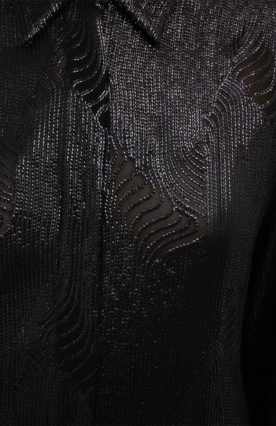 Рубашка из вискозы DRIES VAN NOTEN черного цвета по цене 106000 руб., арт. 202-10766-1422, фото 5 Рубашка из вискозы DRIES VAN NOTEN, арт. 202-10766-1422, фото 5