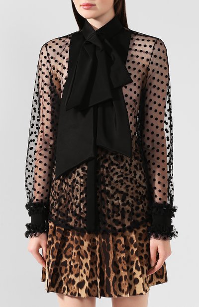Блузка BALMAIN черного цвета по цене 238500 руб., арт. SF02885/X279, фото 3 Блузка BALMAIN, арт. SF02885/X279, фото 3