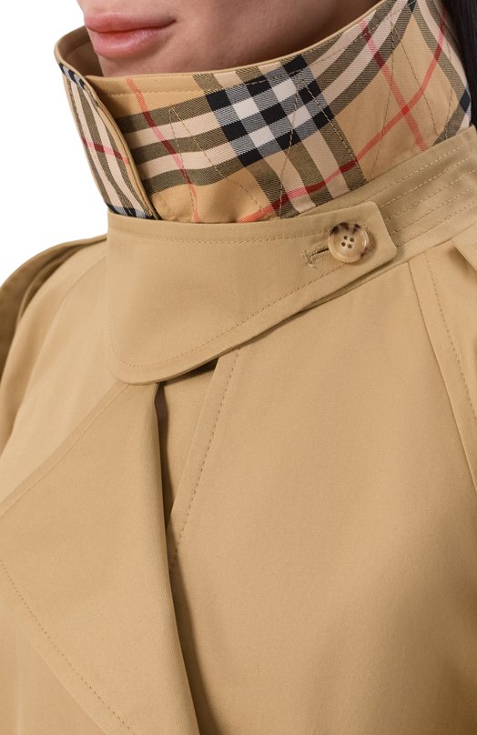 Хлопковый тренч Burberry 8118541 Бежевый  8118541 Фото 5