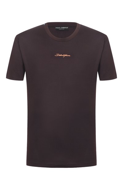 Мужская хлопковая футболка DOLCE & GABBANA, арт. G8RN8Z/G7P0C