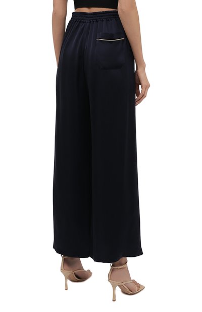 Шелковые брюки LANVIN темно-синего цвета по цене 99500 руб., арт. RW-TR0002-4324-E21, фото 4 Шелковые брюки LANVIN, арт. RW-TR0002-4324-E21, фото 4