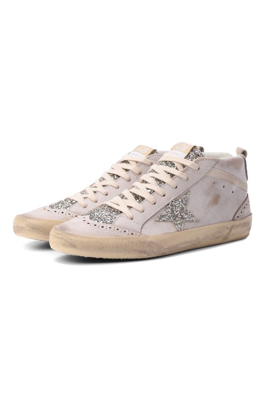 Комбинированные кеды Mid Star Golden Goose Deluxe Brand GWF00122.F008098 Белый GWF00122.F008098