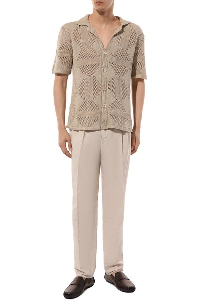 Брюки изо льна и хлопка BRUNELLO CUCINELLI, арт. M291DE1710, фото 2