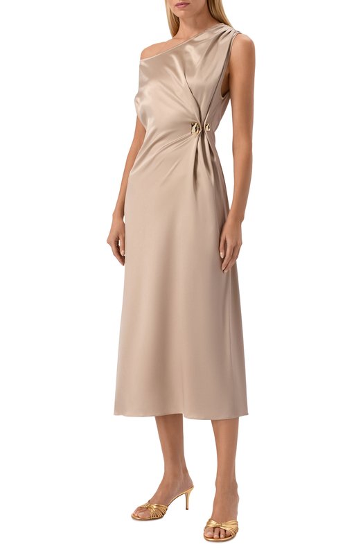 Атласное платье Daname 626SS6806A Бежевый  626SS6806A Фото 2