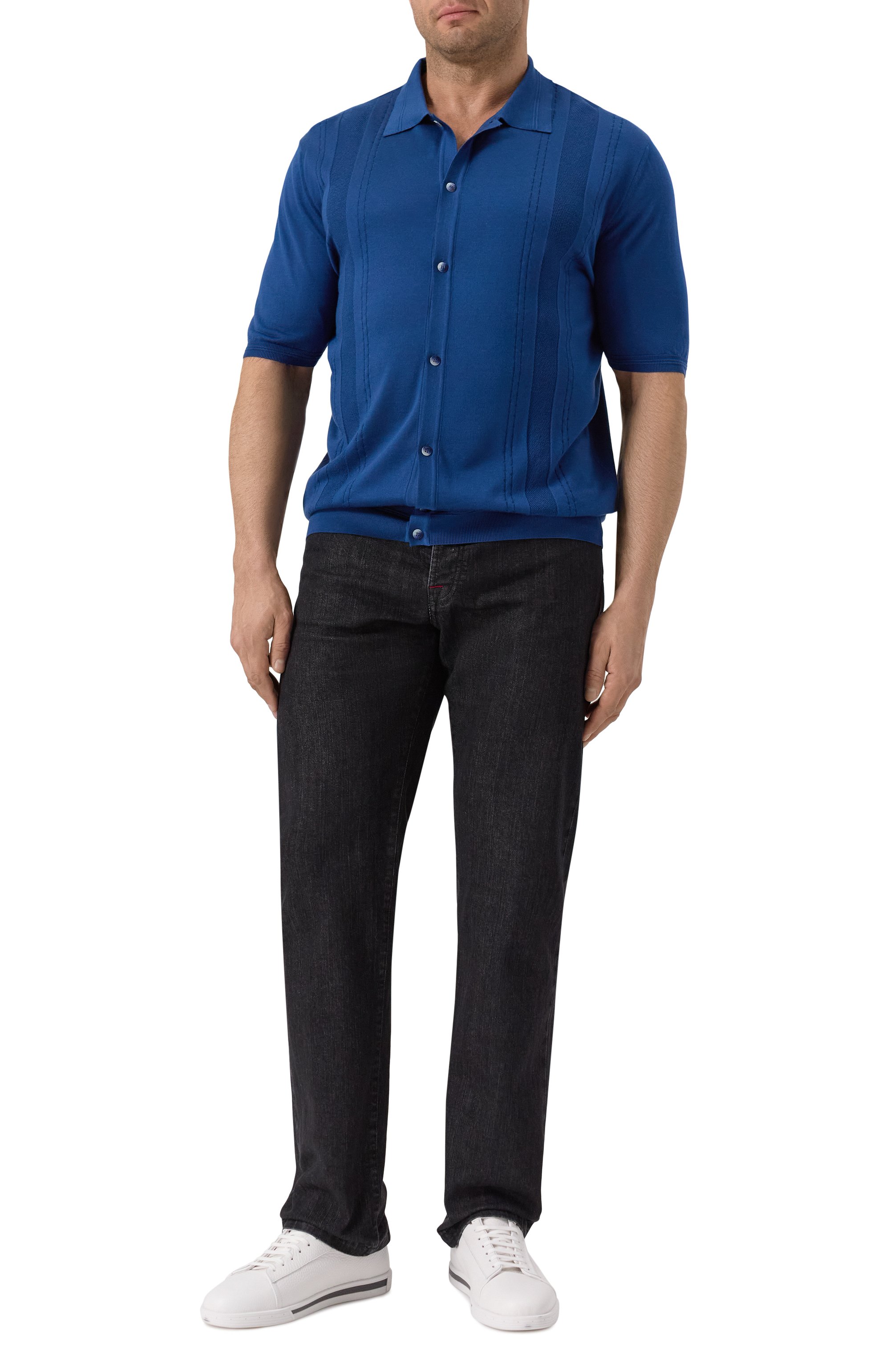 Шелковая рубашка ZILLI синего цвета по цене 170500 руб., арт. KBBP02M0640VCHP00/62, фото 2 Шелковая рубашка ZILLI, арт. KBBP02M0640VCHP00/62, фото 2