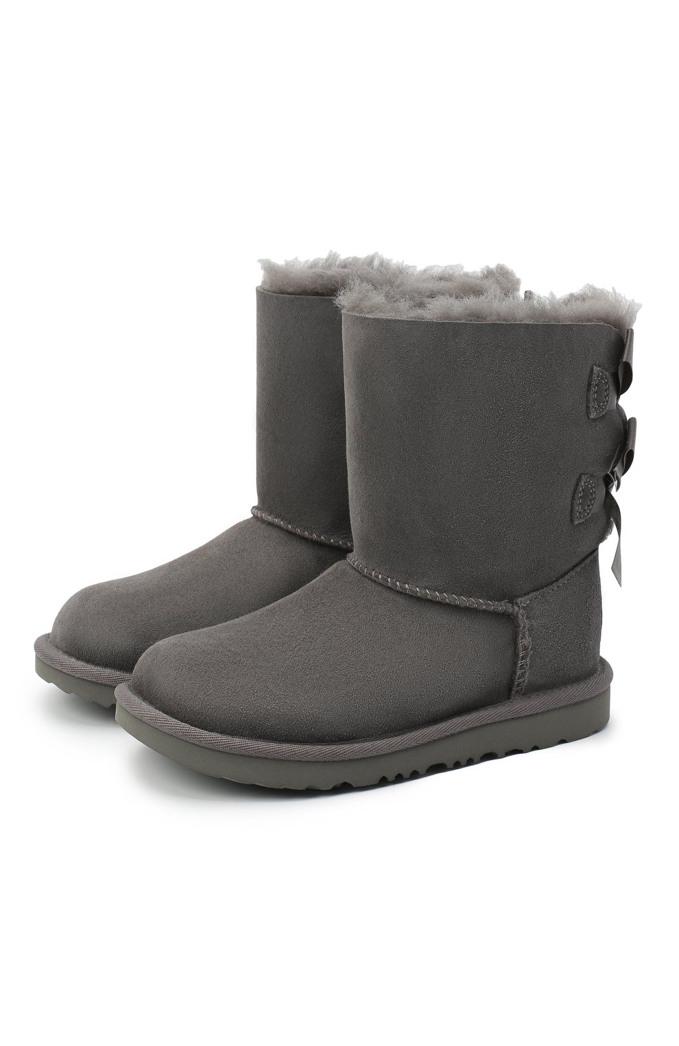 Угги bailey bow ii UGG серого цвета по цене 16150 руб., арт. 1017394K_GREY, фото 1 Угги bailey bow ii UGG, арт. 1017394K_GREY, фото 1