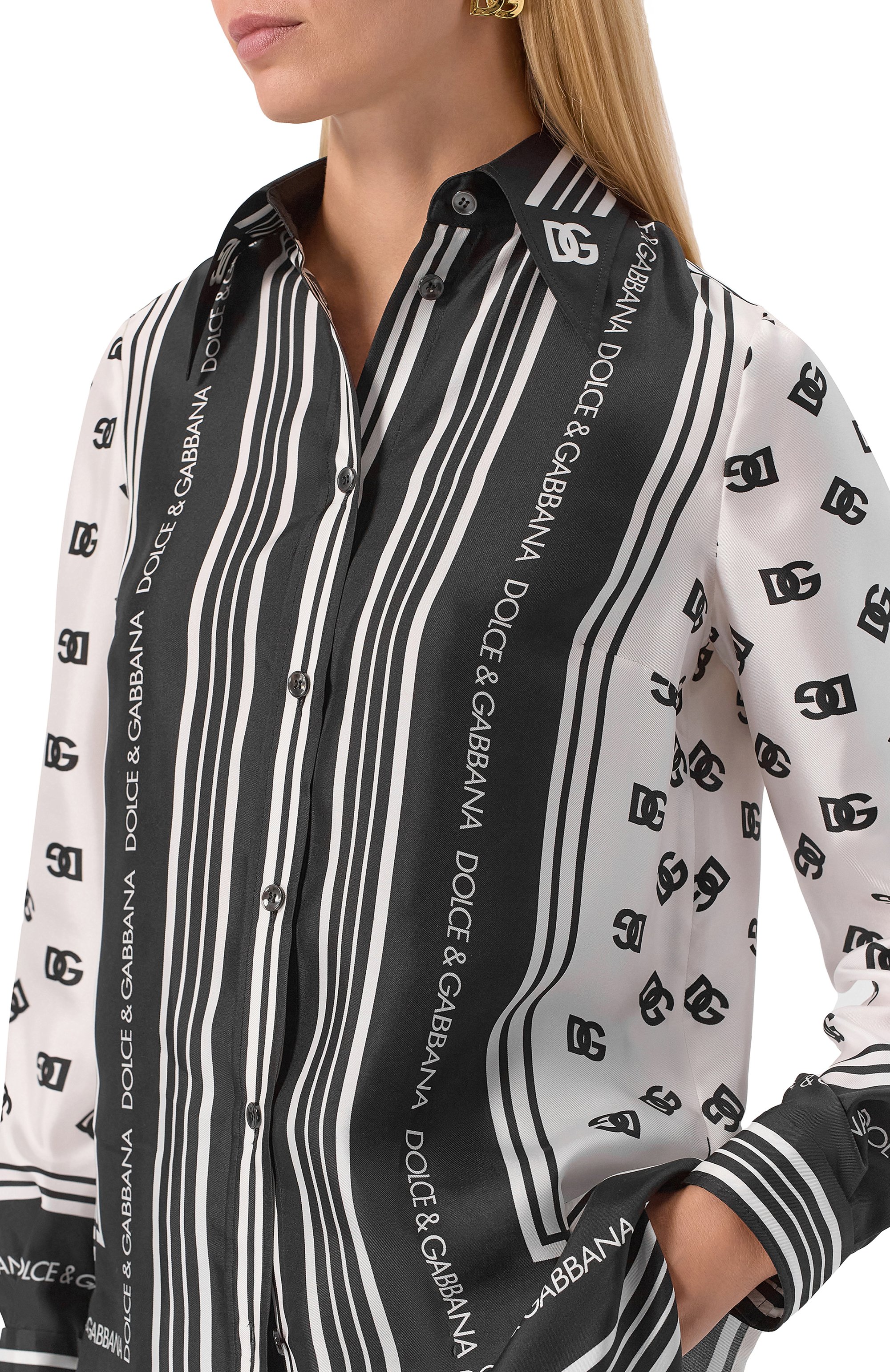 Шелковая блузка DOLCE & GABBANA, арт. F5S48T/HI1Z6, фото 5