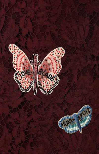 Кружевное платье-миди с отделкой в виде бабочек VALENTINO, арт. PB3VAH70/1EC, фото 5