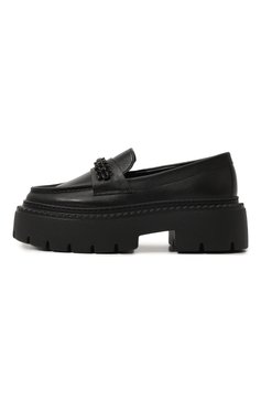 Женские кожаные лоферы bryer JIMMY CHOO черного цвета, арт. BRYER L0AFER FLAT/XXC | Фото 4 (Подошва: Платформа; Материал внутренний: Натуральная кожа; Материал сплава: Проставлено; Каблук высота: Средний; Драгоценные камни: Проставлено)