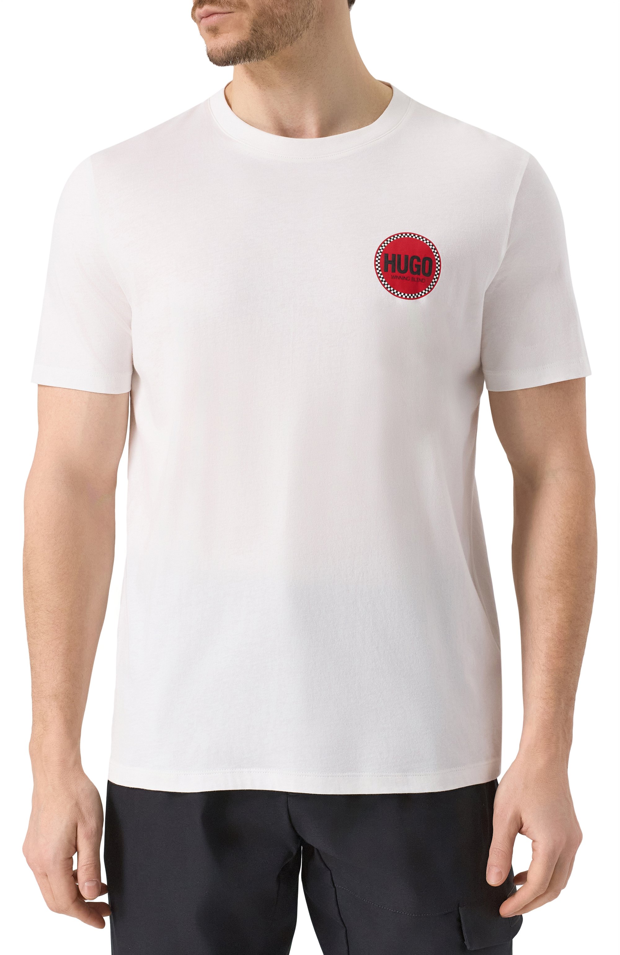Хлопковая футболка HUGO, арт. 50530641, фото 3