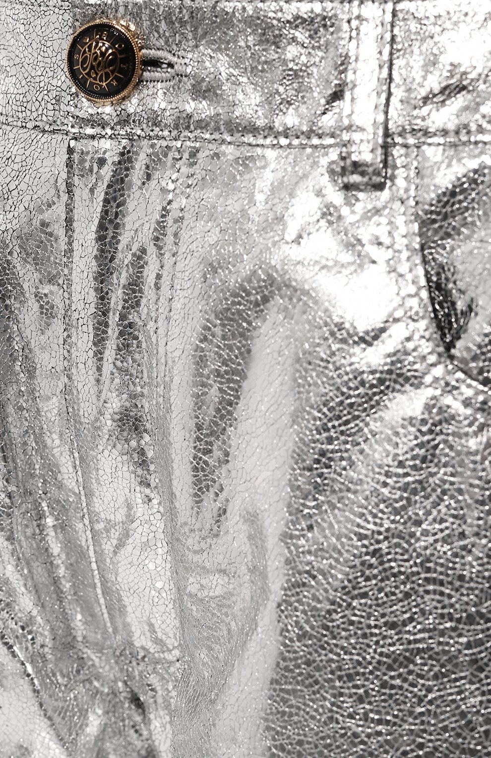 Кожаные брюки-карго BOTROIS серебряного цвета по цене 44900 руб., арт. SKU000007881, фото 5 Кожаные брюки-карго BOTROIS, арт. SKU000007881, фото 5