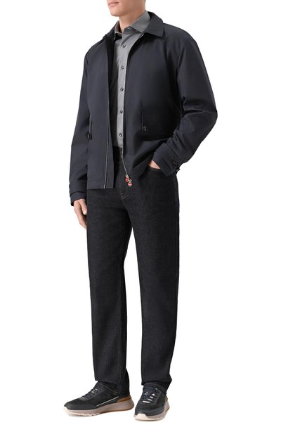 Мужская хлопковая рубашка MVST, арт. SLIM/GABRIELLE/R0UND/1628-JERSEY (INTERL0CK)